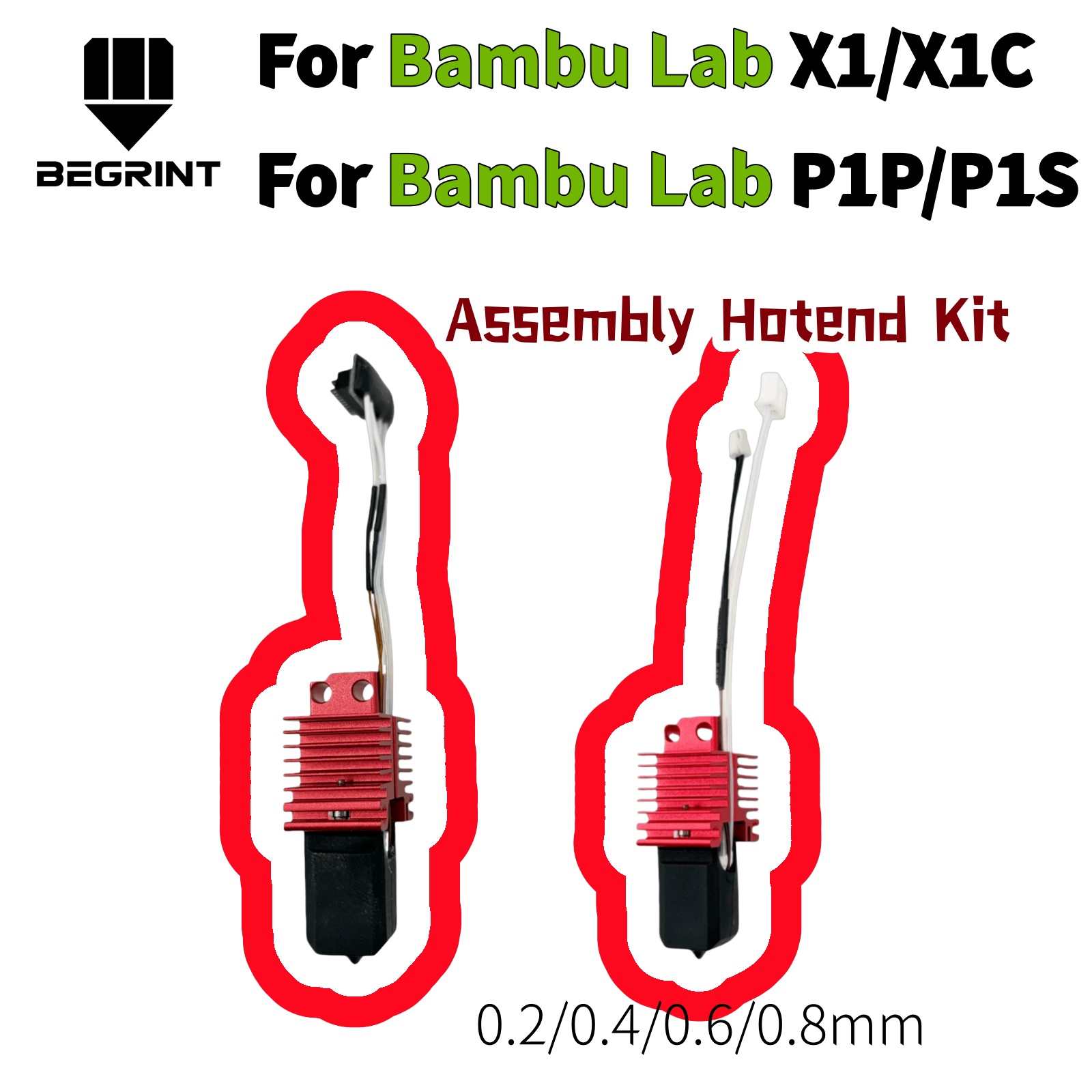 3D Printing Bambu Lab - Komplettes V2 Druckkopf-Hotend-Kit für Bambu Lab
