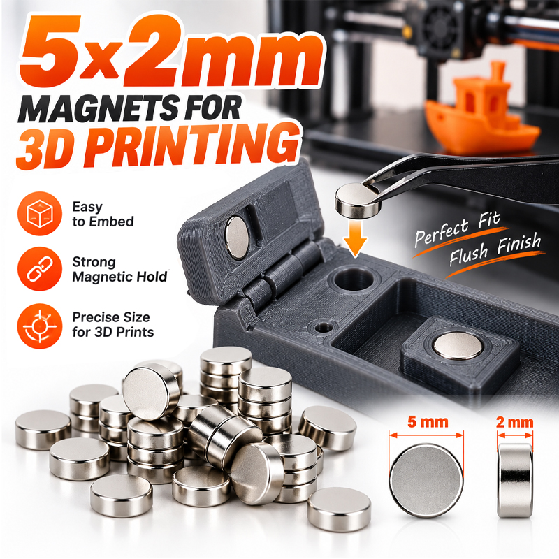 3D Printing Bambu Lab - 3D-Druck-Werkzeugset 5x2mm Leistungsstarke Magnete für Bambu